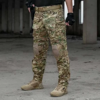 Штани тактичні IDOGEAR G3 Combat Pants з наколінниками Розмір S Мультикам