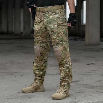 Штани тактичні IDOGEAR G3 Combat Pants з наколінниками Розмір L Мультикам