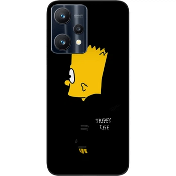 Силиконовый бампер SMTT для Realme 9 Pro с изображением Симпсон
