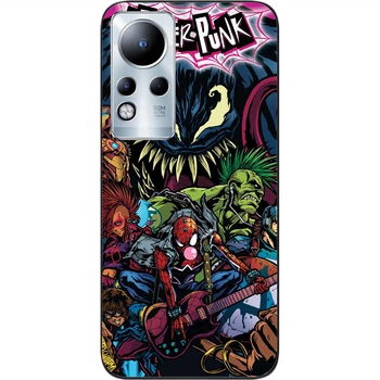 Силиконовый чехол SMTT для Infinix Note 11 с картинкой Spider-Punk