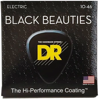 Cтруны для электрогитары DR STRINGS BLACK BEAUTIES ELECTRIC - MEDIUM (10-46)