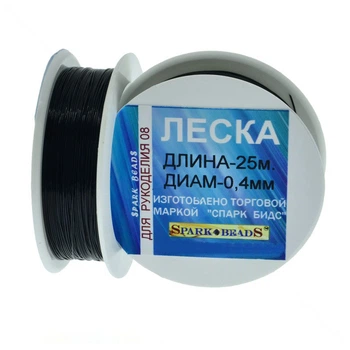 Леска (мононить), 0,4 мм, Черная, 1 Катушка, 25 м (LES-031543) Polimex