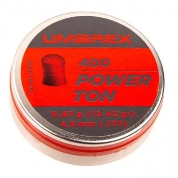 Пули для пневматики Umarex Power Ton 0,87 гр. калибр 4.5 мм 400 шт (180722)