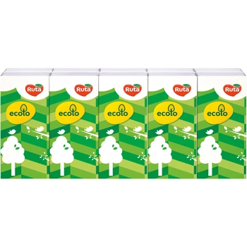 Салфетки косметические Ecolo белые 10 пачек по 9 шт (4820023747906)