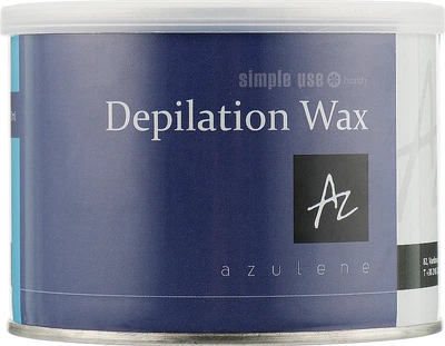 Теплий віск для депіляції в банці "Азулен" - Simple Use Beauty Depilation Wax 400ml