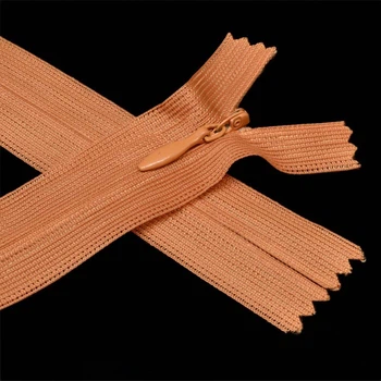 Молния потайная неразъемная, 20 см, Тип 3, Коричнево-оранжевая, 1 шт (ZIP-015923) Polimex