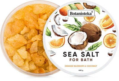 Соль морская для ванн "Апельсиновый цвет и кокос" - Botanioteka Orange Blossom & Coconut Bath Salt 400g (851612-22938)