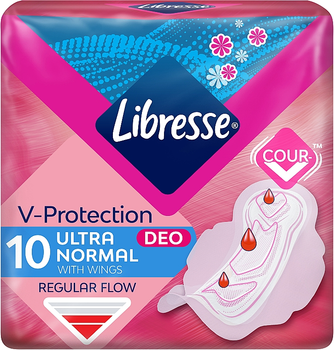 Гігієнічні прокладки Ultra Deo з крильцями, 10шт. - Libresse Ultra Thin Normal Soft Deo 10шт.