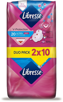 Гігієнічні прокладки Ultra Deo з крильцями, 20шт - Libresse Ultra Thin Normal Soft Deo 20шт
