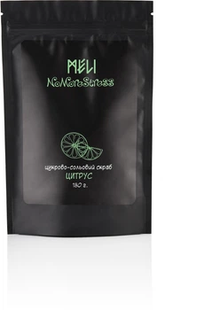 Сахарно-солевой скраб "Цитрус" - Meli NoMoreStress 180g (526501-66757)