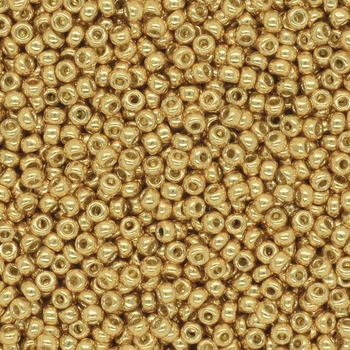 Бисер японский Miyuki круглый RR 11/0 №4202, Duracoat Galvanized, Золотистый, 5 г (BIS-039871)