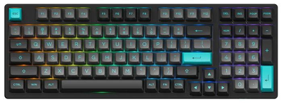 Клавіатура Akko 3098B Black&Cyan CS Jelly White RGB (6925758617635)