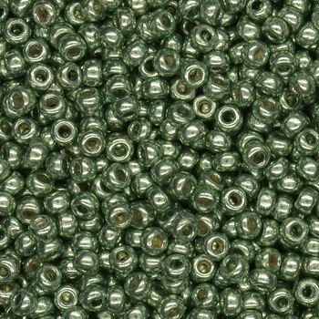 Бисер японский Miyuki круглый RR 11/0 №4215 Duracoat Galvanized, Зеленый, 5 г (BIS-045706)