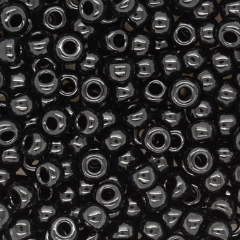 Бисер японский Miyuki круглый RR 6/0 №401, Черный, 5 г (BIS-046010)