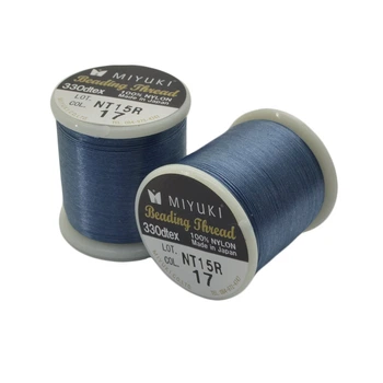 Нитка для бісеру Miyuki 17, Синя джинс, 50 ​​м (MUL-045293)