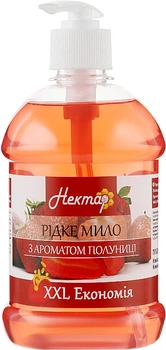 Рідке мило з дозатором "З ароматом полуниці" - Aqua Cosmetics Нектар 500ml (239925-27412)