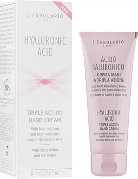 Зволожувальний крем для рук, з гіалуроновою кислотою - L'Erbolario Crema Mani Acido Ialuronico 75ml (840046-31338969)