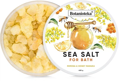 Соль морская для ванн "Мимоза и мед мануки" - Botanioteka Mimosa & Manuka Honey Bath Salt 400g (851610-24456)