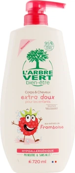 Крем-гель для душа детский с экстрактом малины - L'Arbre Vert Cream Shower Gel 720ml (743521-31016724)