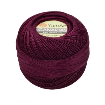 Пряжа YarnArt Canarias 20 г, 203 м, Бордова 0112, 1 моток (YAR-025015)