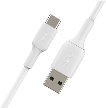 Kabel Belkin Boost Charge USB-C to USB-A Cable, 15 cm, White (CAB001bt0MWH)