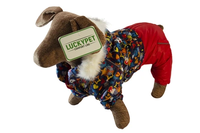 Lucky Pet Комбинезон Звездочка для породы Йорк красный M №1, 28 х 40 см