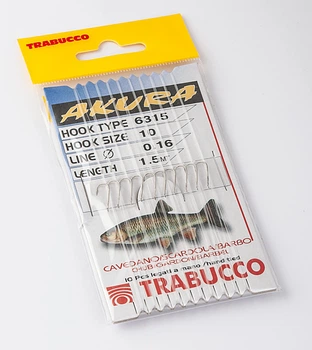 Гачки з повідцем Trabucco CAV/BARB *12*0.14 10шт.