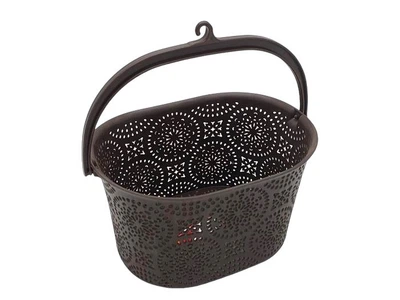 Кошик відро для прищіпок пластиковий Кошик Senyayla Plastik 2152 Ажур 22*17 cm H 13 cm 17411
