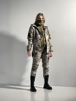 Зимовий костюм 'Terra Hot' світлий жіночий піксель + бафф хакі та рукавички XL