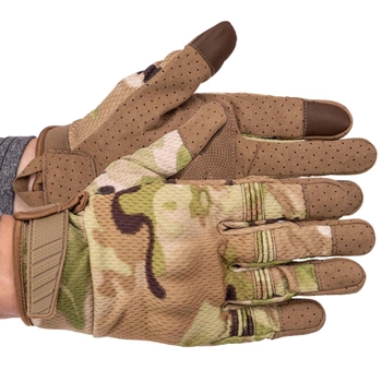 Рукавички тактичні із закритими пальцями Military Rangers BC-8816 Колір: Камуфляж Woodland розмір: L