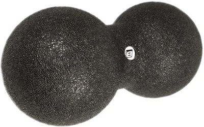 Масажний м'ячик подвійний EasyFit DuoBall EF-2000 EPP 23х12 см м'яч для масажу та МФР масажер для спини, ніг, рук, шиї та стоп Чорний (56002110)