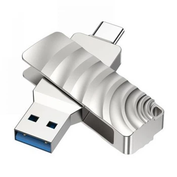USB флешка Borofone BUD3 Flash Drive с интерфейсом USB3.0 Type C и объемом памяти 128GB стальной корпус.