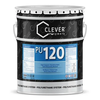 Полиуретановая гидроизоляция Clever PU Base 120 серый ведро 25 кг