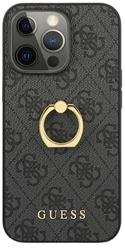 Etui plecki Guess 4G with Ring Stand do Apple iPhone 13/13 Pro Grey (3666339023935)