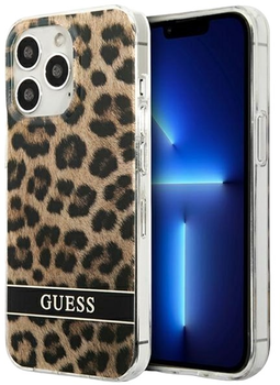 Панель Guess Leopard для Apple iPhone 13/13 Pro Brown (3666339047382)