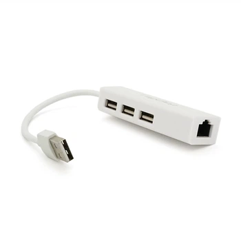 Контроллер USB 2.0 to Ethernet VEGGIEG RTL-8152B+FE2.2S + 3 порта USB2.0