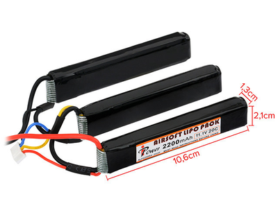 Аккумулятор Li-Po 2200mAh 11,1V 20C - Deans [IPower] (для страйкбола)