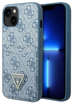 Etui plecki Guess 4G Triangle Logo Cardslot do Apple iPhone 13 Blue (3666339047771)