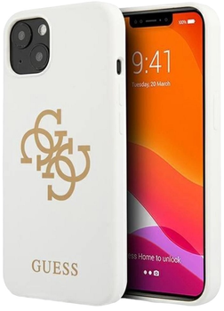Панель Guess Silicone 4G Logo для Apple iPhone 13 mini White (3666339024277)