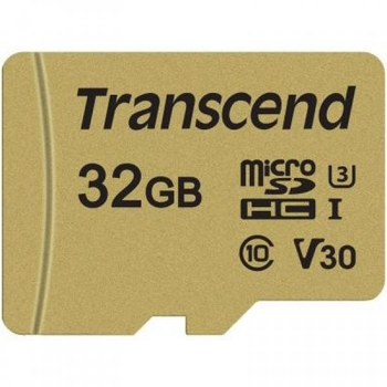 Карта памяти Transcend 32GB microSDHC class 10 UHS-I U3 V30 (TS32GUSD500S) (160149)