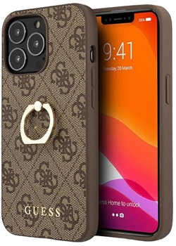 Панель Guess 4G with Ring Stand для Apple iPhone 13 Pro Max Brown (3666339023980)