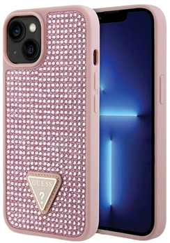 Etui plecki Guess Rhinestone Triangle do Apple iPhone 14 Plus Pink (3666339120108)