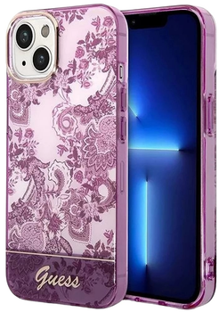 Панель Guess Porcelain Collection для Apple iPhone 14 Plus Fuchsia (3666339064372)