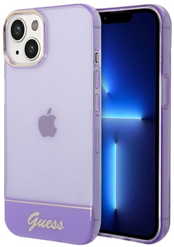 Панель Guess Translucent для Apple iPhone 14 Purple (3666339088262)