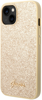 Панель Guess Glitter Script для Apple iPhone 14 Gold (3666339065089)