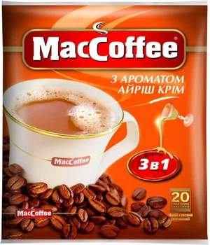 Кофейный напиток MacCoffee 3 в 1 "Айриш крем" растворимый 18г*20шт. (25)