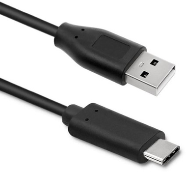 Кабель Qoltec USB-Typ C - USB Typ A 0.25 m чорний (5901878504964)
