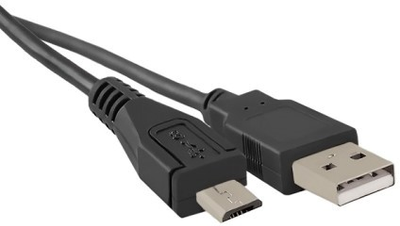 Кабель Qoltec USB Typ A - Micro USB B 0.25 m чорний (5901878504940)