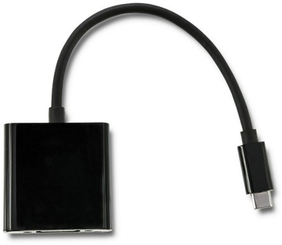 Adapter Qoltec USB Typ-C - VGA 1080P czarny (5901878503769)