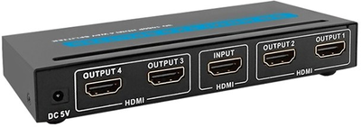 Розширювач Qoltec HDMI 1x4 v.1.3b (5901878505374)